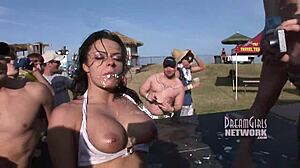 spring break got wild with whip cream and tit licking contests