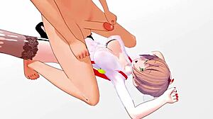 Horny Virtual Youtuber Bent Over for Monster Cock