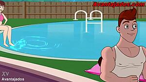 hey, this gay porn animation has the straight guy super endowed, getting into brazilian action