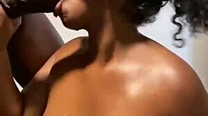 bbw battles huge black cock in oiled action