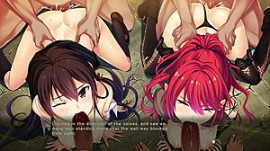 nightmare x vampire part 1 with group fingering and blowjob in anime hentai