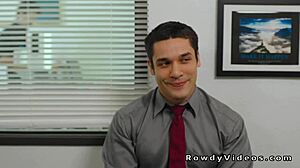 Gay Coworkers Suck And Fuck In Office