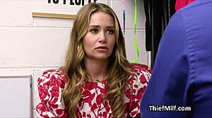 Amateur milf housewife suspect moans while riding police officer's cock in office hardcore sex