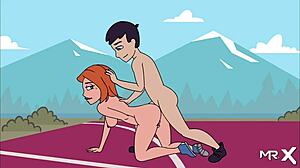 Camppinewood hentai babe craves pussy while training hard