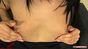 sasha rose masturbates with dildo in her big ass