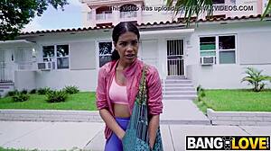 Maya Farrell fucks hard for college help!