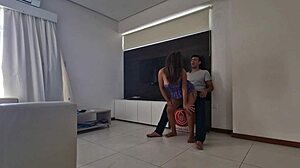 Sexy latina prostitute sucks dick in homemade amateur scene.
