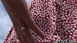 naked gal enjoys being drilled hard in pov