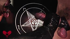 Intense Handjob In Latex Gloves Close-Up