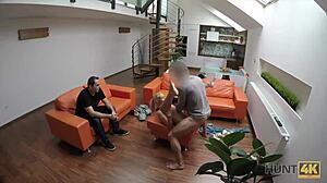 hunt4k cuckold gets paid well for his blonde girlfriend