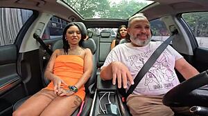 Millena Gomes just turned adult and jumped into car action!