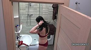 Beautiful Lady Naked in Bathroom on Hidden Cam!