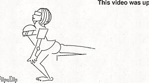 Artistic cartoon characters engage in smashing action