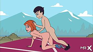 Camppinewood hentai babe craves pussy while training hard