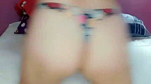 Linda skinny Colombian Ximenita loves playing with her sexy body alone at home using toys