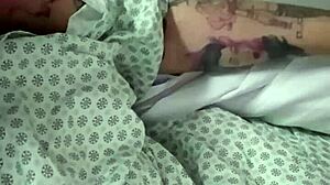 Feeling aroused in the hospital, Julia Fontanelli masturbates intensely.