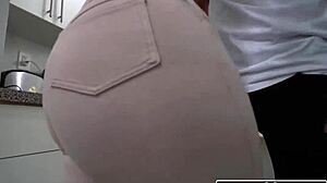 Worshipping Cristal Caraballo's Enormous Ass with Cowgirl Riding and Doggystyle Cumshot