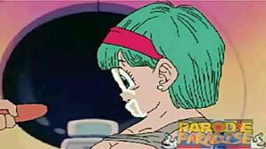 Bulma tribute with monster hentai action.