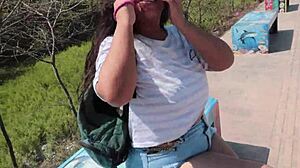 Cute Latina Sucks Cock On Beach For Cum