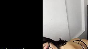 Goth Latina Throat Fucked on Sofa