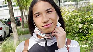 Caught this hot chick on the street during holiday. Man, she's wild! 😜