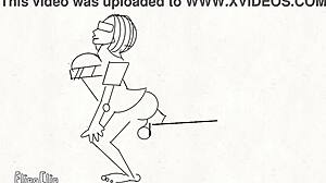 Artistic cartoon characters engage in smashing action