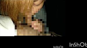 Amateur japanese couple enjoys outdoor blowjob and handjob session