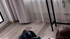 horny young couple engages in sensual cowgirl riding session with maledom vibes