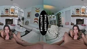 All-natural Chanel Camryn quivers from Kyle Mason's huge dick in sloppy blowjob and riding