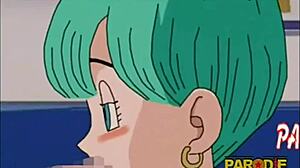 Bulma tribute with monster hentai action.