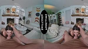 All-natural Chanel Camryn quivers from Kyle Mason's huge dick in sloppy blowjob and riding