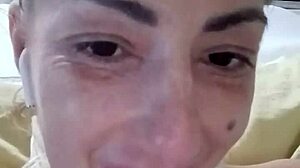 Feeling aroused in the hospital, Julia Fontanelli masturbates intensely.