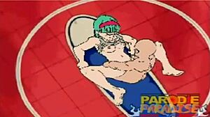 Bulma tribute with monster hentai action.