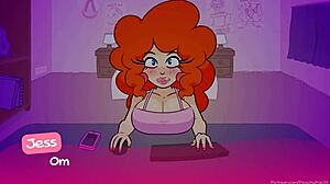 a hentai video unfolds in anime style