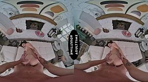 All-natural Chanel Camryn quivers from Kyle Mason's huge dick in sloppy blowjob and riding