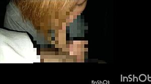 Amateur japanese couple enjoys outdoor blowjob and handjob session