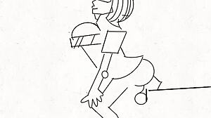 Artistic cartoon characters engage in smashing action