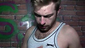 cocksucking stud facialized after analsex