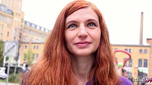 German Scout - Skinny Ukrainian Ginger Teen Lina Joy in Rough Casting Fuck.