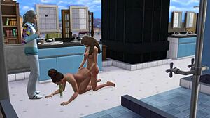 In the college shower room, she quickly sucks cock before bent over doggystyle and deepthroat cumshot