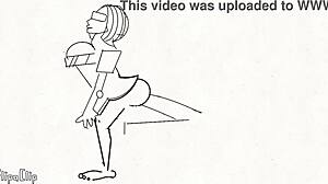 Artistic cartoon characters engage in smashing action