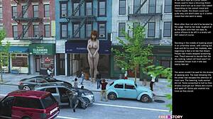 big apple small 18+ gesture in 3d cartoon sex