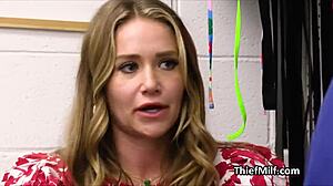 Amateur milf housewife suspect moans while riding police officer's cock in office hardcore sex