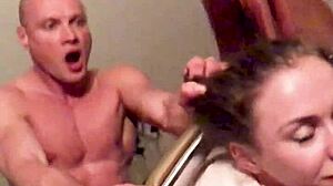 teen clamped in office chair getting her ass fucked hard