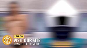 Teen Creampie with European Tattooed Shaved Pussy