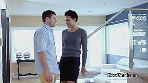 Why is ass fucking curly black babe in stockings hardcore?