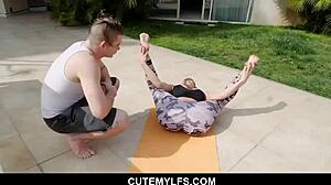 Richelle Ryan's thicc ass and perky tits motivate her stepson