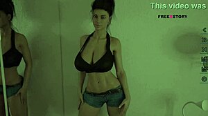 Intense nude photoshoot with seductive landlady