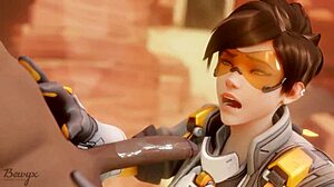 tracer pays a bet with a blowjob from bewyx