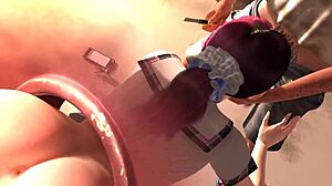 Historien om Rina og hul i 3D hentai anime med sub español